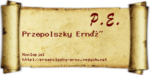 Przepolszky Ernő névjegykártya